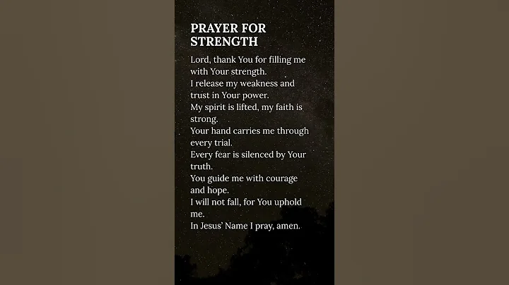 PRAYER FOR STRENGTH 💪 | Trust God’s Power #prayer #faith #amen #jesus #shorts