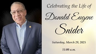 Celebrating the Life of Donald Snider