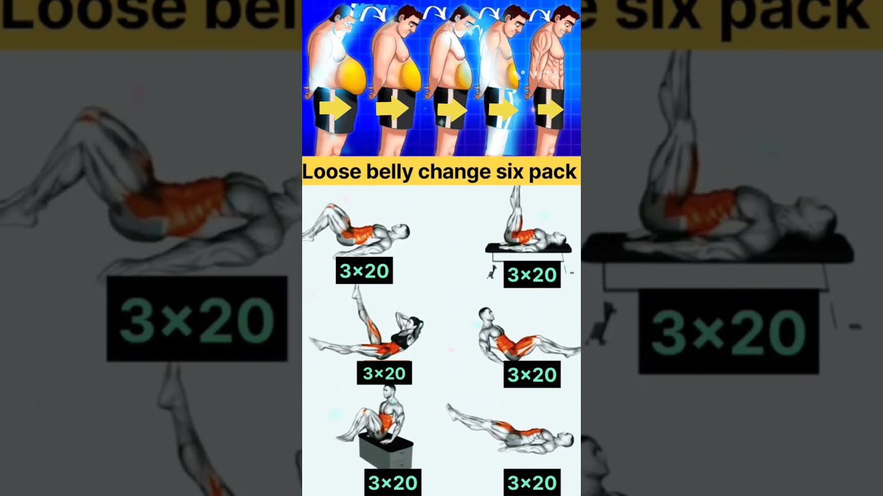 Loose belly change six pack workout at home💪🏡