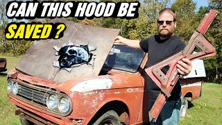 SMASHED and TRASHED Hood 520 Datsun ...