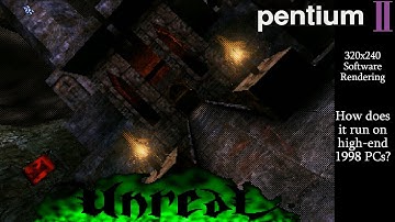 Unreal (Software 320x240) — How does it run on 1998 PCs? — Pentium II 400 MHz & Matrox Millennium II