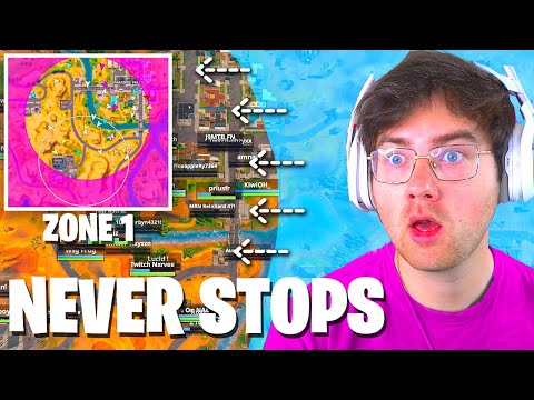 I Hosted A STORM NEVER STOPS MOVING Tournament In Fortnite It Literally Never Stops 