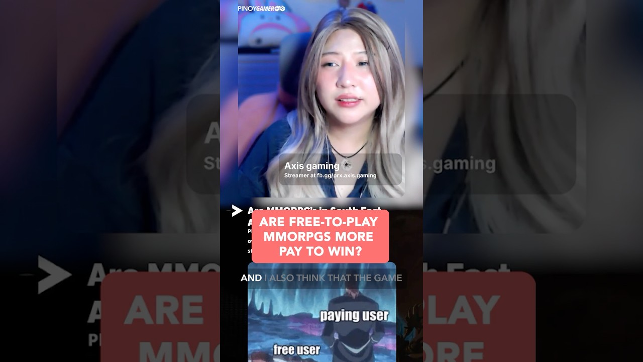 Are Free-to-Play MMORPGs more Pay to Win? #mmorpg #onlineinteractions #podcastph #shorts #shortsph