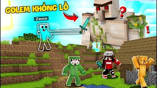 Minecraft Thử Thách Bảo Vệ Golem Khổng Lồ Gấp 100 Lần Khỏi Người Tàng Hình