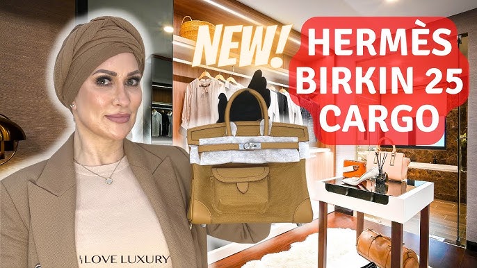 Hermes Cargo Birkin 25 Nata Toile Swift Phw, Luxury, Bags
