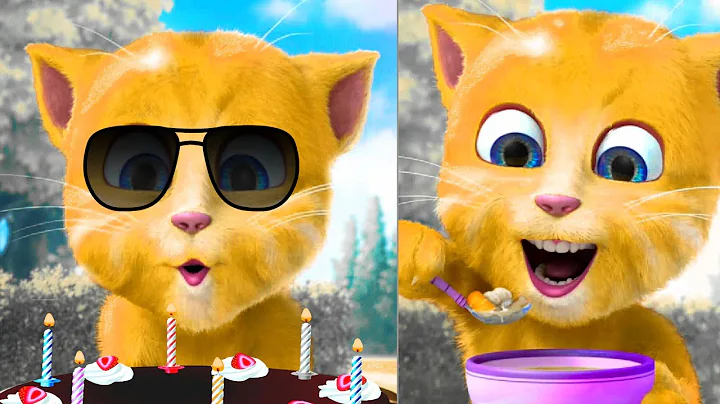 Watch the video about Talking Ginger 2 - cat 😺🙂😺🐈- Talking Ginger plays music so funny - Cats video 😹