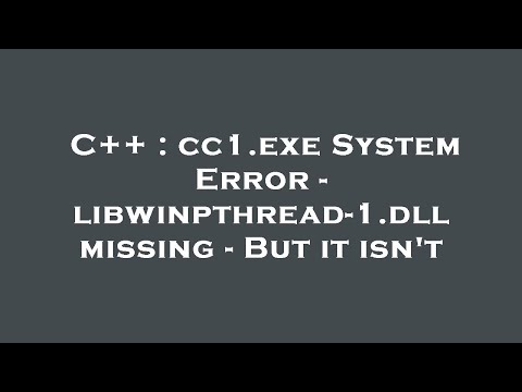 C++ : cc1.exe