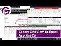 Export GridView To Excel xlsx In ASP Net C# | ProgrammingGeek