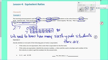 KMS 6th Grade Math - Module 1, Lesson 4 Equivalent Ratios