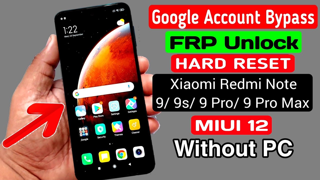 Xiaomi Redmi 9 Frp Bypass