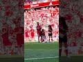 Mo Salah takes in 'You'll Never Walk Alone' 𝐨𝐧𝐞 𝐥𝐚𝐬𝐭 𝐭𝐢𝐦𝐞 as a #Liverpool player 😭❤️ #PremierLeague