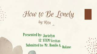STRESS RELIEF DANCE WORKOUT | How to Be Lonely by Rita Ora | JORIELYN VELASCO