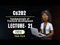 CS202 Fundamental of frontend development | Lecture 21| Virtual University VU |Short Updated lecture
