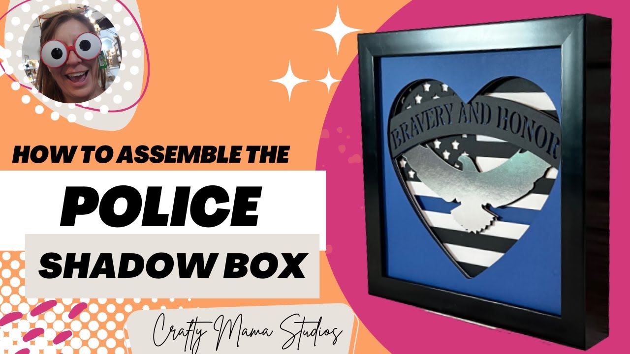 Police Officer Svg Shadow Box, Bravery And Honor Hero 3D Layered