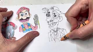 Draw 4 Mario Characters in under 21.3 Minutes!