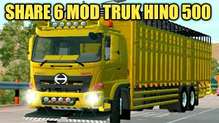 SHARE 6 MOD TRUK HINO 500 || MOD BUSSID TERBARU