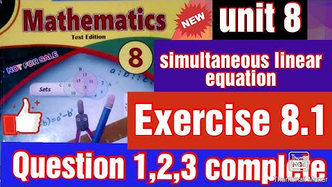 class 8 maths/unit 8/Exercise 8.1/all question/simultaneous linear equations/@waseemasalman786