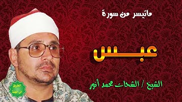 الشيخ الشحات محمد انور ماتيسر من سورة عبس