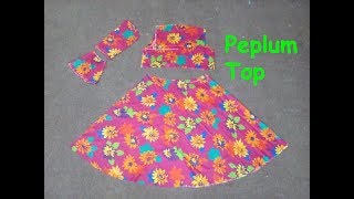 Peplum Top Measurements & Cutting| Latest Pakistani Peplum Dress| Peplum Short Umbrella Frock|Part 1
