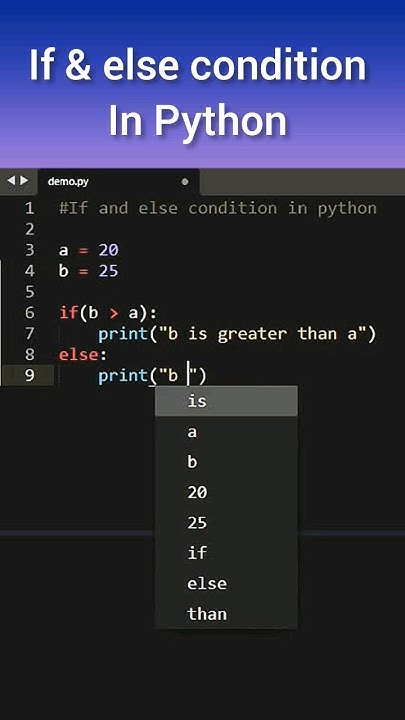 If and else condition in Python #python #programming - YouTube
