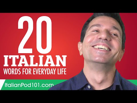 20 Italian Words for Everyday Life - Basic Vocabulary #1