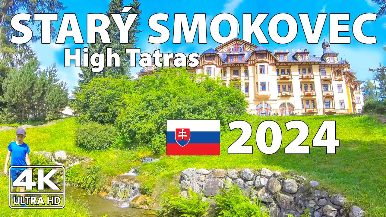 Старый Смоковец Словакия Прогулка Walking Tour ☀️ 4K с Субтитрами