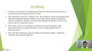 PROCESS OF ENVIRONMENTAL IMPACT ASSESSMENT