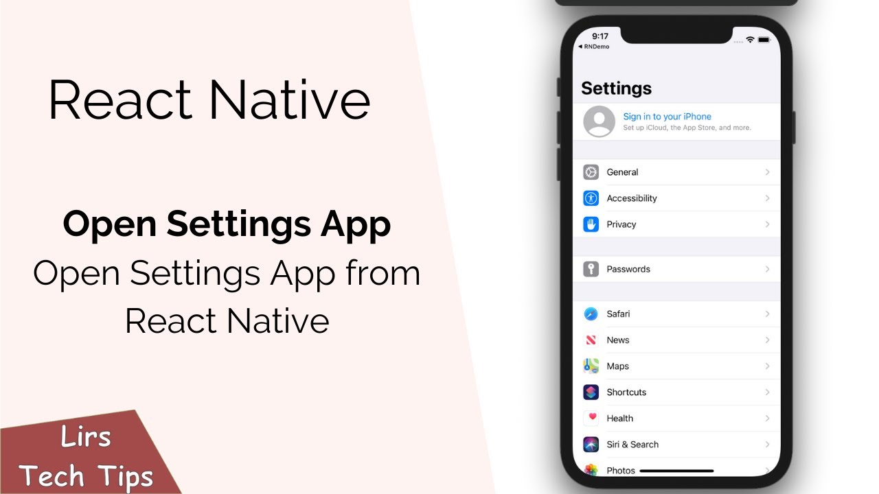 React Native Open Settings Android