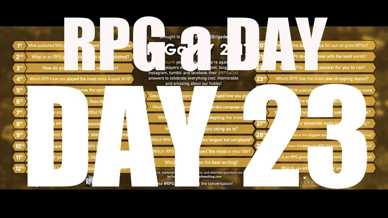 RPGaDAY 2017 - Day 23 - YouTube