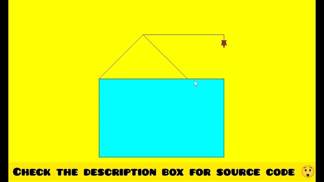 Draw a rainbow and house in python turtle | Python Turtle Project-18 ...
