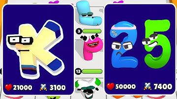 Merge Alphabet Lore Battle + Merge Number Run ⭐ ABCDEFGHIJKLMNOPQRSTUVWXYZ ⭐ 123456789