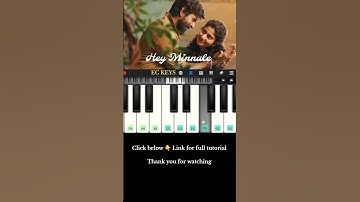 Thumbnail of Hey Minnale song piano tutorial | Amaran | Sai pallavi | SK | #piano #tutorial #music #shorts