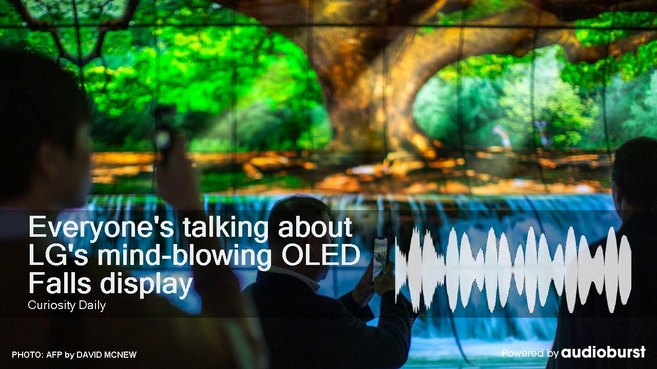 Everyone's talking about LG's mind-blowing OLED Falls display - YouTube