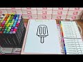 ASMR satisfying coloring 😌 ☺️ popsicle icecream 🍦