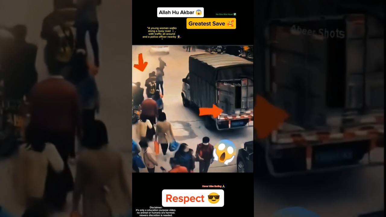 MashAllah 🥰 Greatest Save By traffic police 🚓🚨 