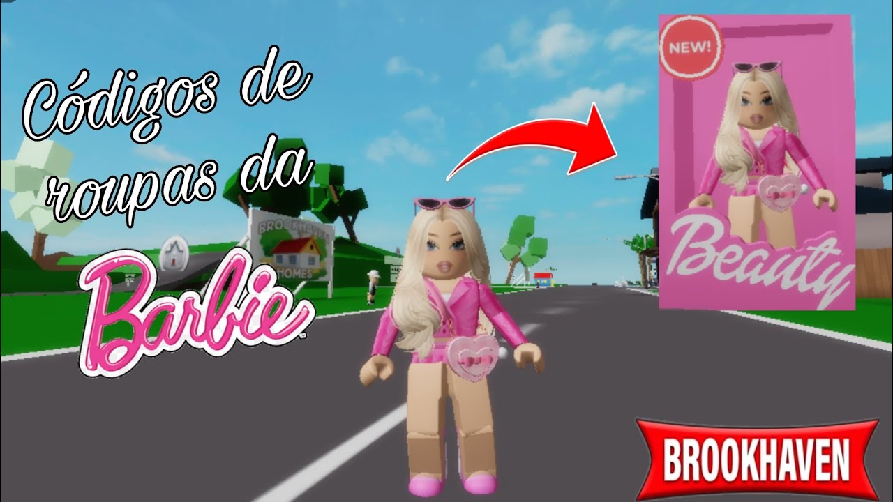 Códigos de Acessórios da Barbie para usar no BrookHaven!💞 #roblox #ba