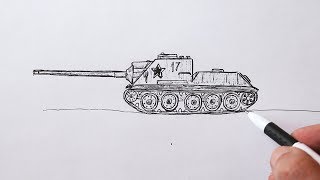 How to draw a Tank simple WW2