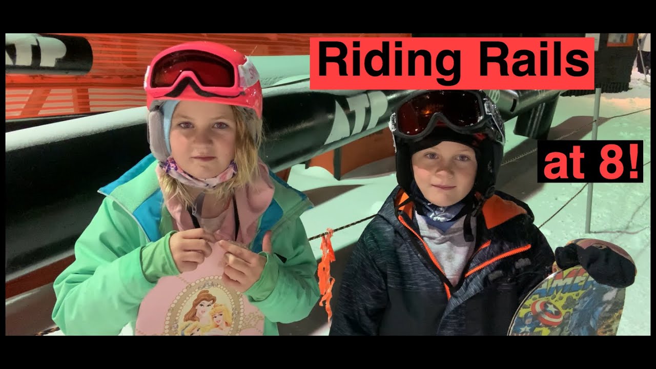 Kids Snowboarding in the Terrain Park!