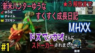 [MHXX]#1 新米ハンターゆうなが行く！ すくすく成長日記！！[モンスターハンターダブルクロス]