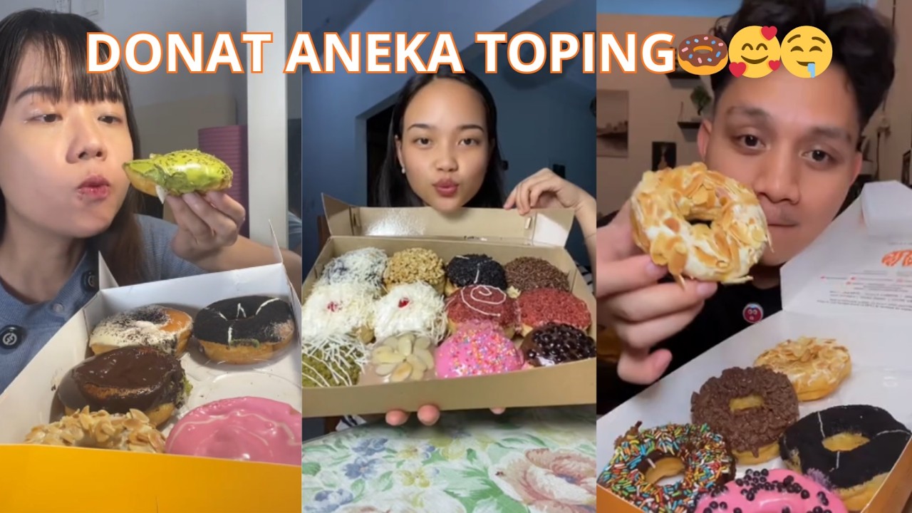 Kompilasi Mukbag DONAT ANEKA TOPING Bikin Nagih Parah!🍩🤤🔥💥