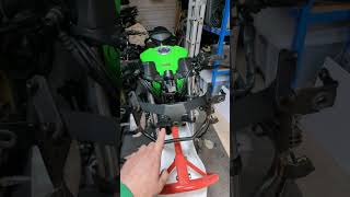 Wrecked Ninja 300! More problems. She was meant to be finished.