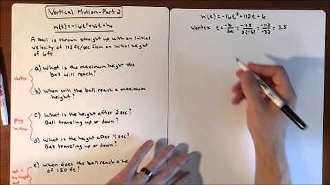 Vertical Motion Equation - More Difficult