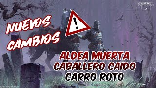 NUEVOS CAMBIOS en: Aldea Muerta, Caballero Caído y Carro Roto! l Grim Soul Survival Gameplay l