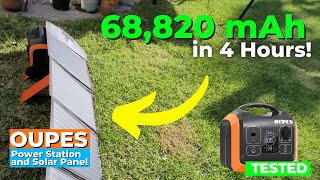 Oupes 600W Power Station And 100W Solar Paneltested For 4 Hours
