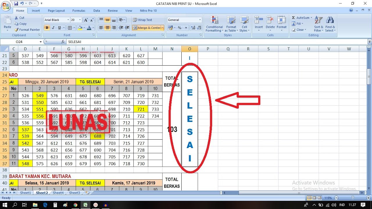 Cara Membuat Text Tegak Vertikal Di Microsoft Excel Youtube