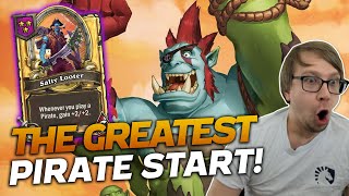 The GREATEST Pirate Start EVER! | Hearthstone Battlegrounds | Savjz