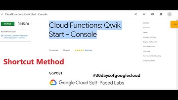 Cloud Functions: Qwik Start - Console | #30daysofgooglecloud | Shortcut Method Track 1 Skill Badge 2