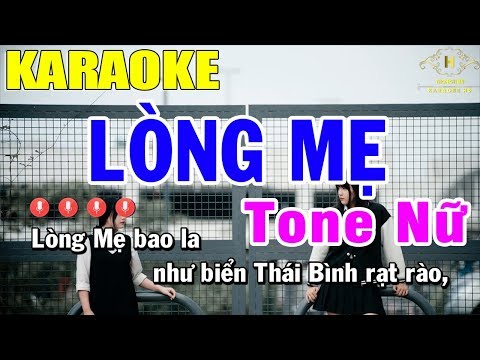 Lòng Mẹ Bao La Như Biển Thái Bình Karaoke - Karaoke Lòng Mẹ Tone Nữ Nhạc Sống | Trọng Hiếu