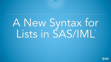 A New Syntax for Lists in SAS/IML