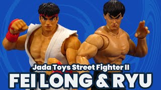 Round 1! Fight! Jada Toys Street Fighter II Ryu and Fei Long Ultra Action Figure Overview